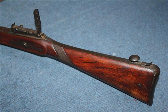 A George III English stone crossbow, 26in.